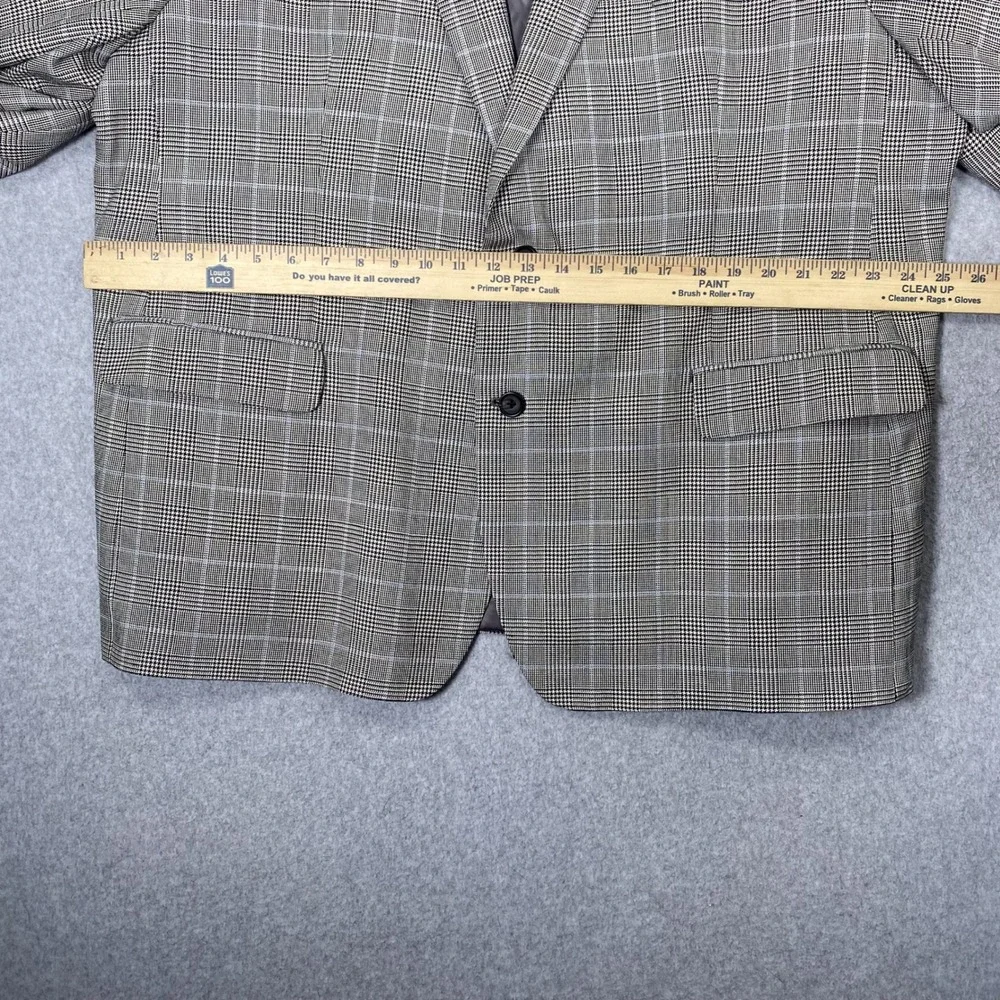 Ralph Lauren Blazer Mens 54R Gray Glen Plaid Silk Wool Blend Sport Coat
